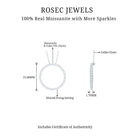 Simple Round Moissanite Eternity Pendant with Hidden Bail Moissanite - ( D-VS1 ) - Color and Clarity 92.5 Sterling Silver - Rosec Jewels