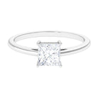 1 CT Princess Cut Moissanite Solitaire Gold Ring Moissanite - ( D-VS1 ) - Color and Clarity - Rosec Jewels