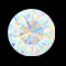 ダイヤモンドの花のハローが付いたヴィンテージスタイルの八角形エチオピアオパールの婚約指輪