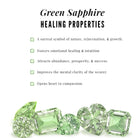 Bezel Set Green Sapphire Five Stone Station Chain Bracelet Green Sapphire - ( AAA ) - Quality - Rosec Jewels
