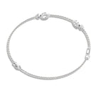 3/4 CT Round Zircon Minimal Station Chain Bracelet in Gold Zircon - ( AAAA ) - Quality - Rosec Jewels