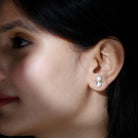 Freshwater Pearl Snowman Stud Earrings Freshwater Pearl - ( AAA ) - Quality - Rosec Jewels