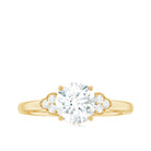 1.25 CT Round Simulated Diamond Solitaire Engagement Ring Zircon - ( AAAA ) - Quality - Rosec Jewels