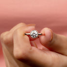 Bezel Set Moissanite Solitaire Ring Moissanite - ( D-VS1 ) - Color and Clarity - Rosec Jewels