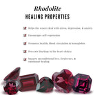 2.25 CT Rhodolite and Moissanite Trio Wedding Ring Set Rhodolite - ( AAA ) - Quality - Rosec Jewels