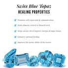 1.50 CT Two Tone Cushion Cut Swiss Blue Topaz Solitaire with Diamond Split Shank Ring Swiss Blue Topaz - ( AAA ) - Quality - Rosec Jewels